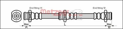 Тормозной шланг METZGER 4114790 для SUZUKI SWIFT