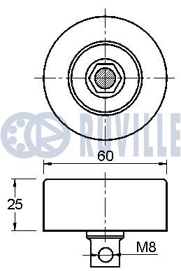 UMLENK-/FüHRUNGSROLLE KEILRIPPENRIEMEN RUVILLE 542243 1