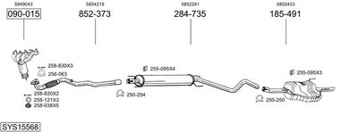 ABGASANLAGE BOSAL SYS15568
