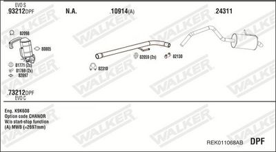 SISTEM DE ESAPAMENT WALKER REK011068AB