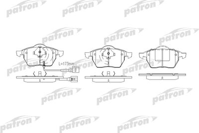 Комплект тормозных колодок, дисковый тормоз PATRON PBP1463 для AUDI A3