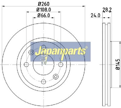 JAPANPARTS Stabdžių diskas