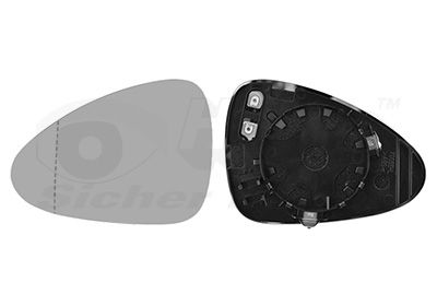 Зеркальное стекло, наружное зеркало VAN WEZEL 7406837 для PORSCHE PANAMERA