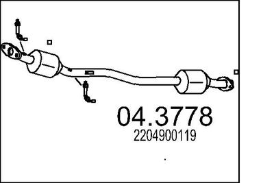Катализатор MTS 04.3778 для MERCEDES-BENZ S-CLASS