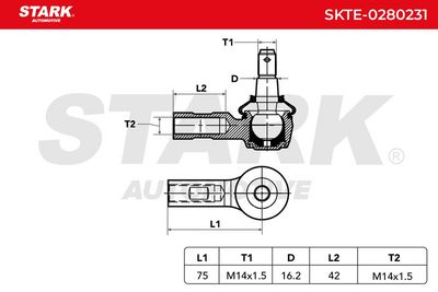 накрайник на напречна кормилна щанга STARK SKTE-0280231