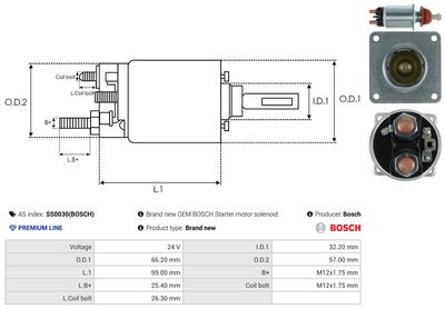 SOLENOID ELECTROMOTOR AS-PL SS0030BOSCH 3