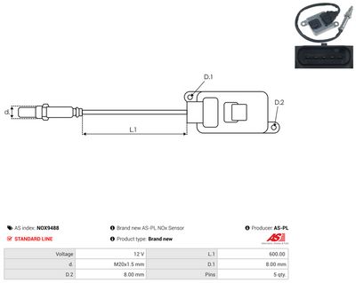 SENZOR NOX INJECTIE ADITIV AS-PL NOX9488 2
