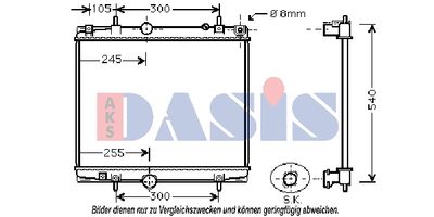 Радиатор, охлаждение двигателя AKS DASIS 160085N для CITROËN C8