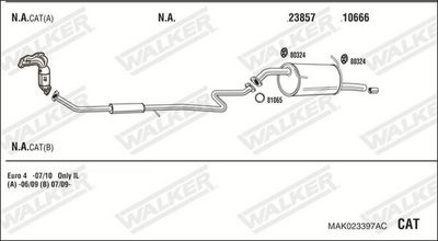 Изпускателна система WALKER MAK023397AC