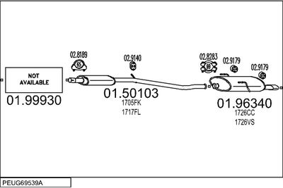 Układ wydechowy MTS PEUG69539A014399