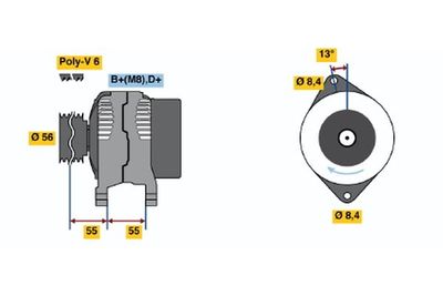 Генератор BOSCH 0 986 039 170 для VOLVO V90