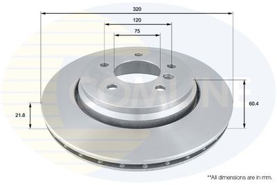 спирачен диск COMLINE ADC1725V