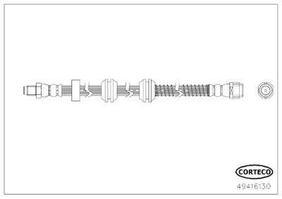 Тормозной шланг CORTECO 49416130 для MERCEDES-BENZ GLS