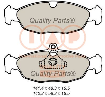 Комплект тормозных колодок, дисковый тормоз IAP QUALITY PARTS 704-20020 для DAEWOO LANOS