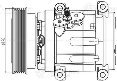 LUZAR LCAC 1755 Компрессор кондиционера для SSANGYONG KORANDO (CK) 2.0 LPG AWD