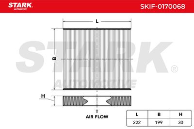 Филтър купе (поленов филтър) STARK SKIF-0170068