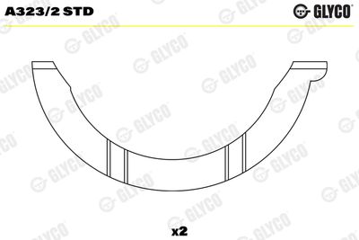Distanční kotouč, kliková hřídel GLYCO A323/2 STD