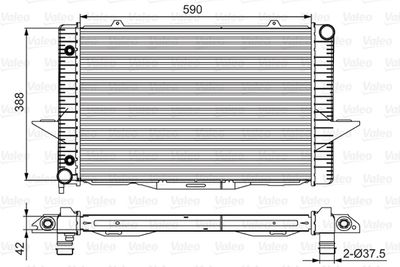 Радиатор, охлаждение двигателя VALEO 701532 для VOLVO S70