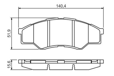 Комплект тормозных колодок, дисковый тормоз BOSCH 0 986 494 425 для TOYOTA HILUX