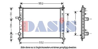 AKS DASIS 080023N Радиатор охлаждения двигателя  для FIAT MULTIPLA (Фиат Мултипла)