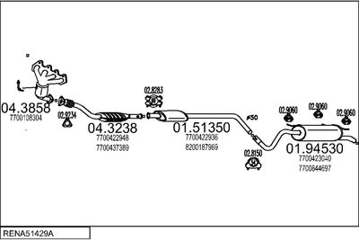 SISTEM DE ESAPAMENT MTS RENA51429A011480