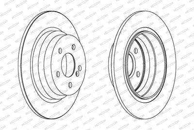 Remschijf set (2 stuks) Achter Links/Rechts