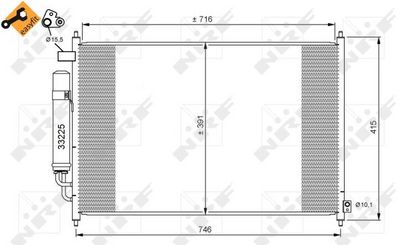 KONDENSATOR KLIMAANLAGE NRF 35867 6