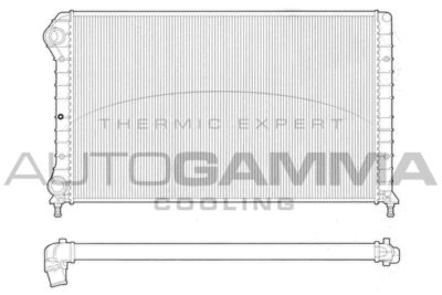 Радиатор, охлаждение двигателя AUTOGAMMA 102961 для FIAT DOBLO