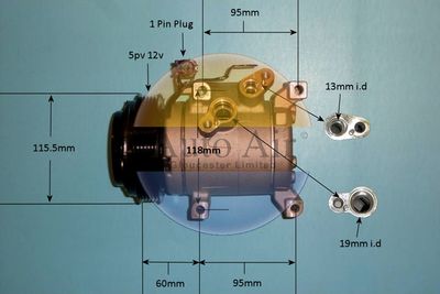 Compressor, air conditioning Auto Air Gloucester 14-1293P