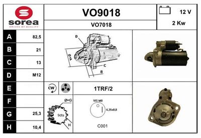 STARTER SNRA VO9018