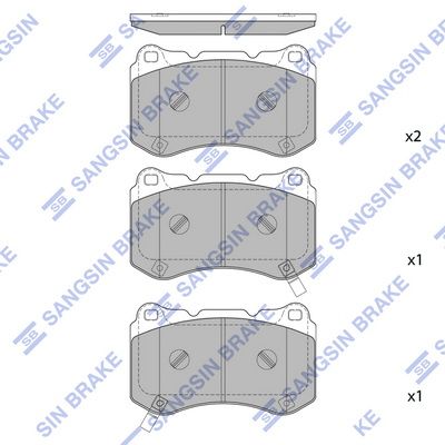 комплект спирачно феродо, дискови спирачки Hi-Q SP4349