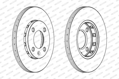 BREMSSCHEIBE FERODO DDF812C 1