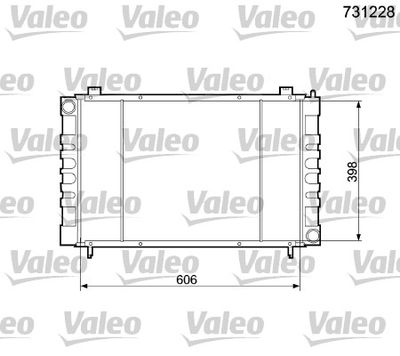 Радиатор, охлаждение двигателя VALEO 731228 для DAF 400