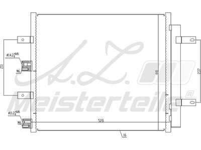 кондензатор, климатизация A.Z. Meisterteile AZMT-45-030-1429