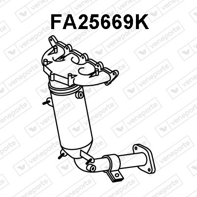 Катализатор коллектора VENEPORTE FA25669K для FIAT IDEA