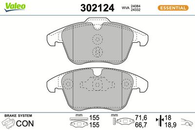 SET PLACUTE FRANA FRANA DISC VALEO 302124