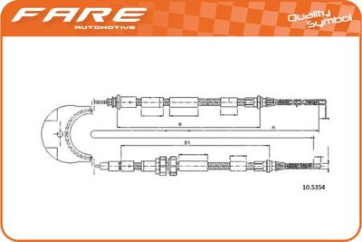 Тросик, cтояночный тормоз FARE SA 18213 для FORD ORION