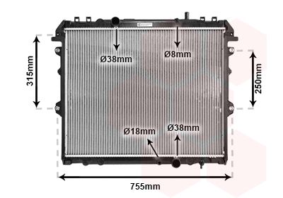 RADIATOR RACIRE MOTOR VAN WEZEL 53002432