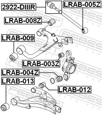 Mounting, control/trailing arm LRAB-009