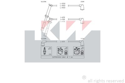 Комплект проводов зажигания KW 360 760 для MAZDA XEDOS