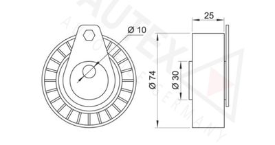 ROLA INTINZATOR CUREA DISTRIBUTIE AUTEX 641048 1