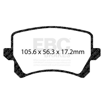 комплект спирачно феродо, дискови спирачки EBC Brakes