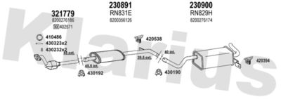 Układ wydechowy KLARIUS 720996E