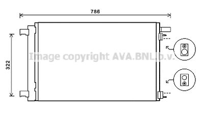 Конденсатор, кондиционер AVA QUALITY COOLING PEA5364D для PEUGEOT RCZ