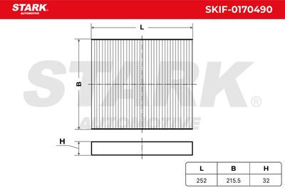 Филтър купе (поленов филтър) STARK SKIF-0170490