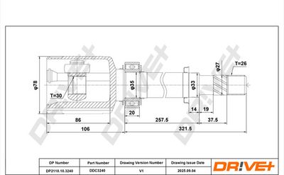 Sada kloubů, hnací hřídel Dr!ve+ DP2110.10.3240