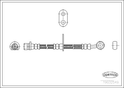 Тормозной шланг CORTECO 19032549 для HONDA HR-V