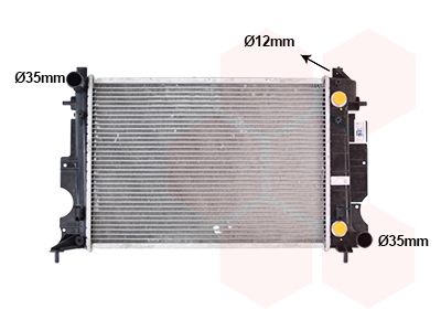радиатор, охлаждане на двигателя VAN WEZEL 47002027