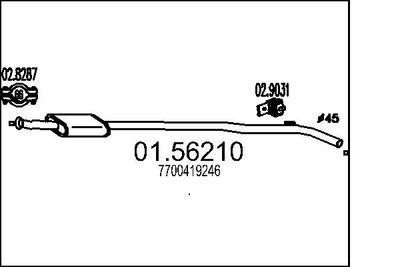 Tłumik środkowy MTS 01.56210