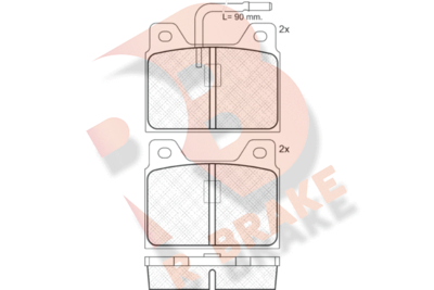 Комплект тормозных колодок, дисковый тормоз R BRAKE RB0127 для PEUGEOT 505